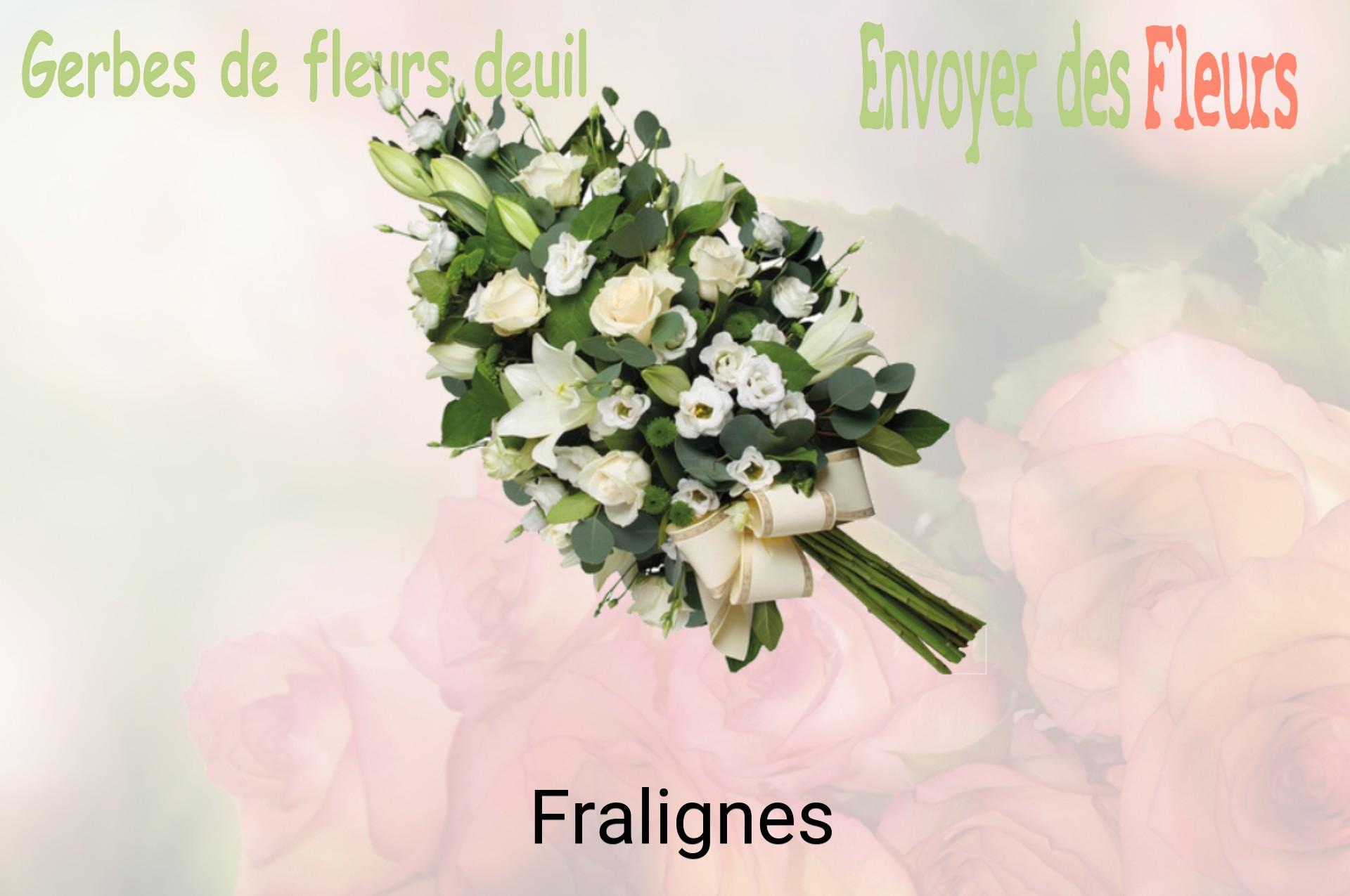 Gerbe de fleurs de deuil livrée à Fralignes
